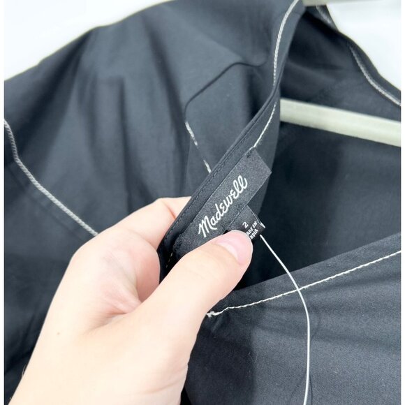 NWT Madewell Puff-Sleeve Drop-Waist Midi Dress - Picture 6 of 8